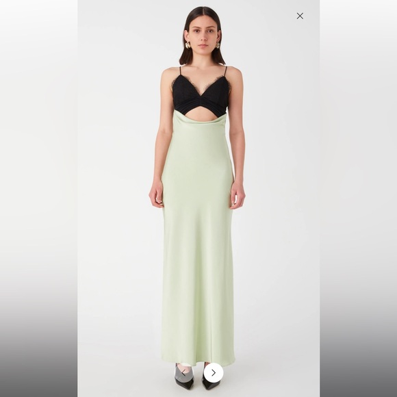 MISHA MAXXY SATIN MAXI DRESS - Picture 1 of 4